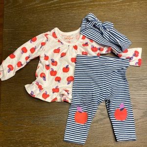 3 piece apple outfit